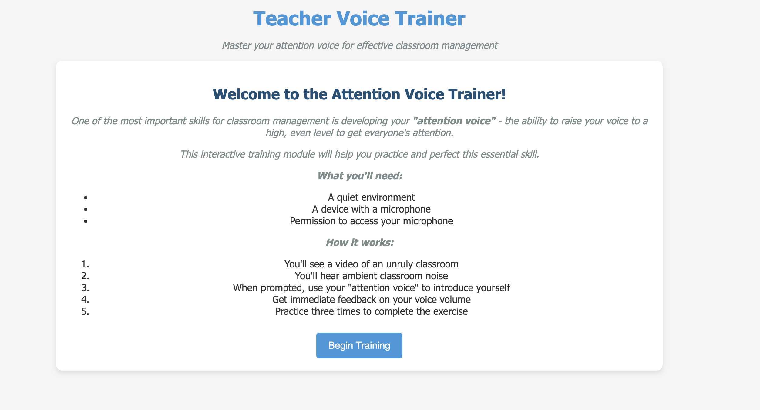 TeachReady platform in action
